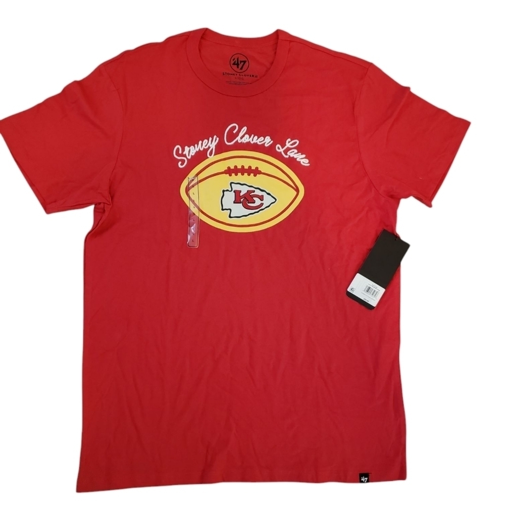 47 Brand NFL Chiefs Stony Clover Lane T Shirt Large NWT